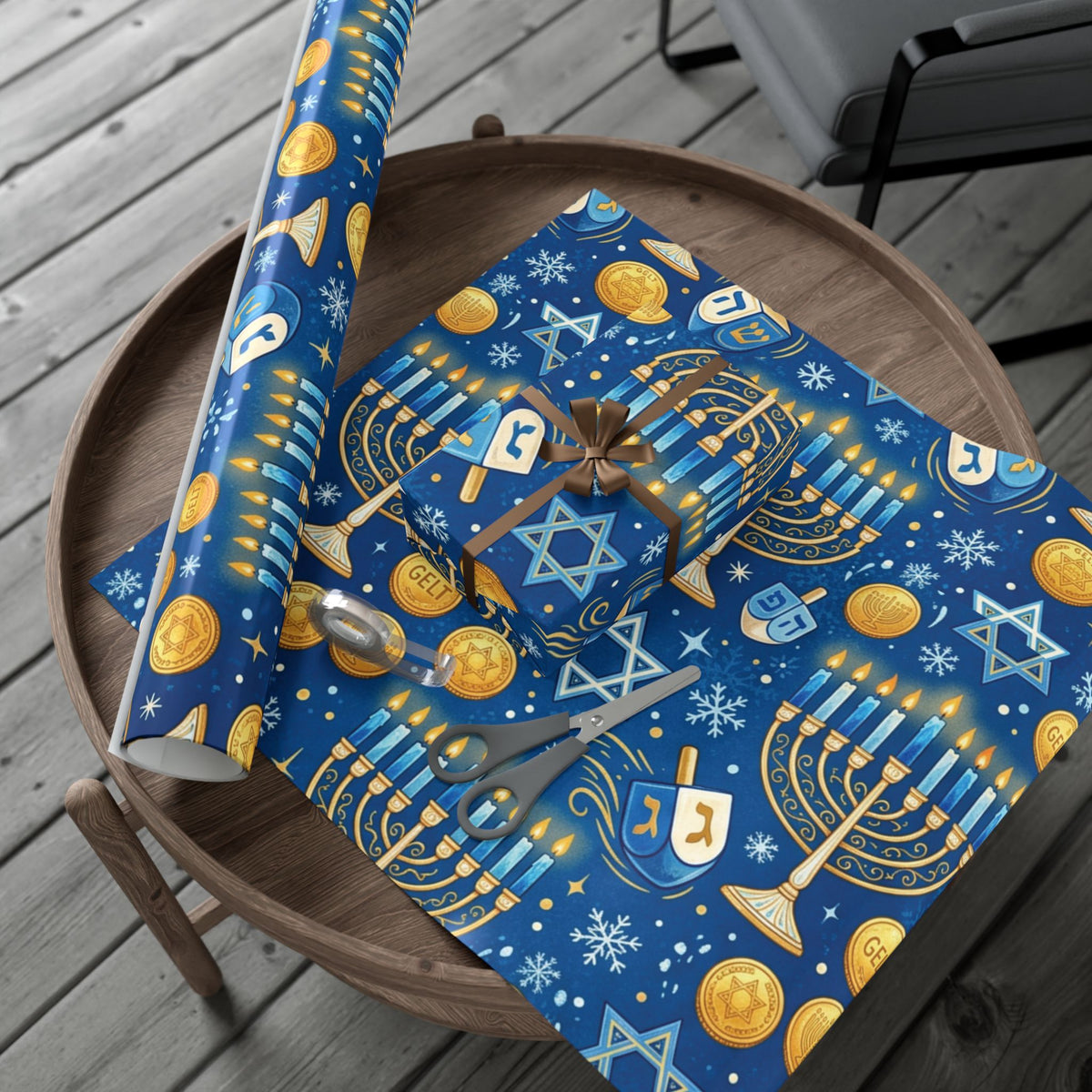 Festival of Lights Hanukkah Wrapping Paper