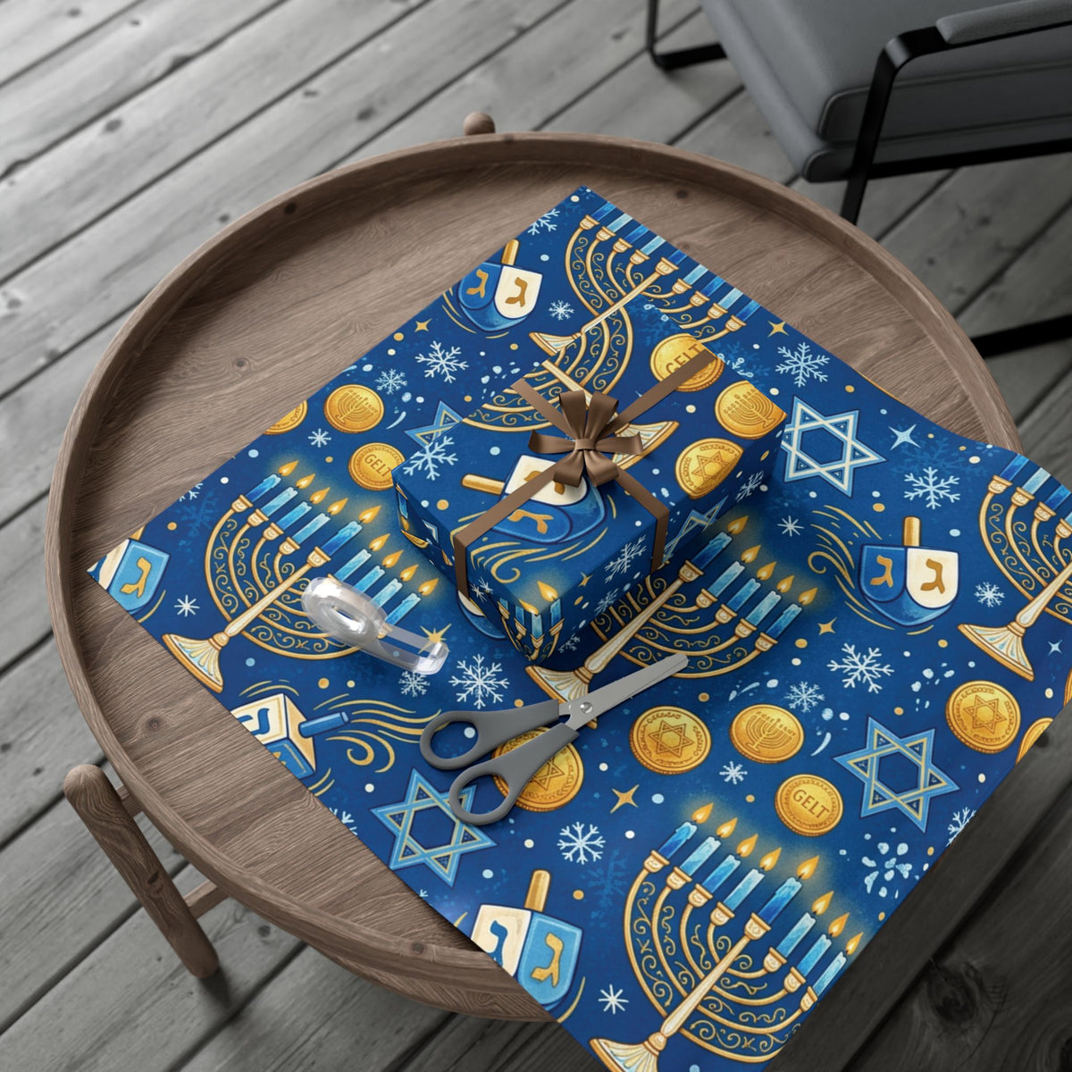 Festival of Lights Hanukkah Wrapping Paper