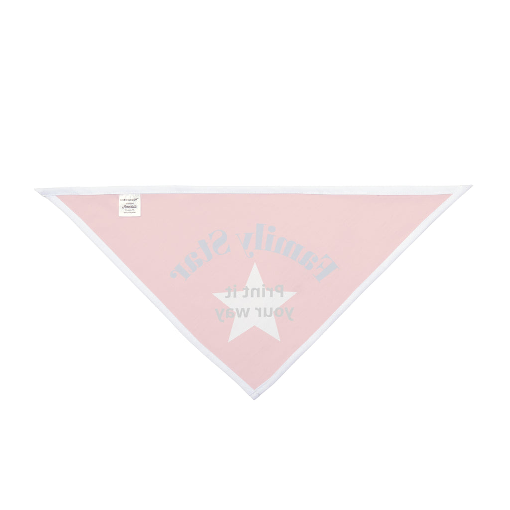 Family Star Red Pet Bandana with White Star