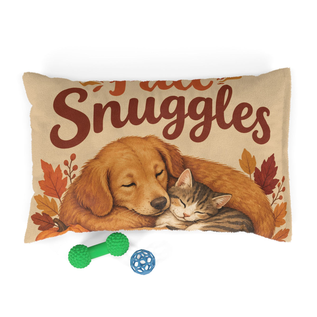 Fall Snuggles Pet Bed — Cozy Autumn Dog & Cat Pillow