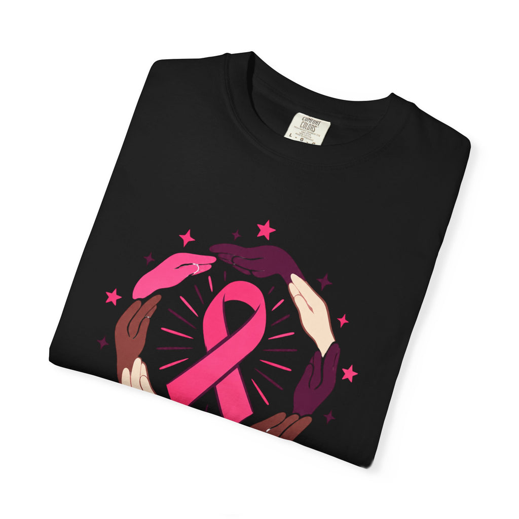 No One Fights Alone Breast Cancer Awareness Tee