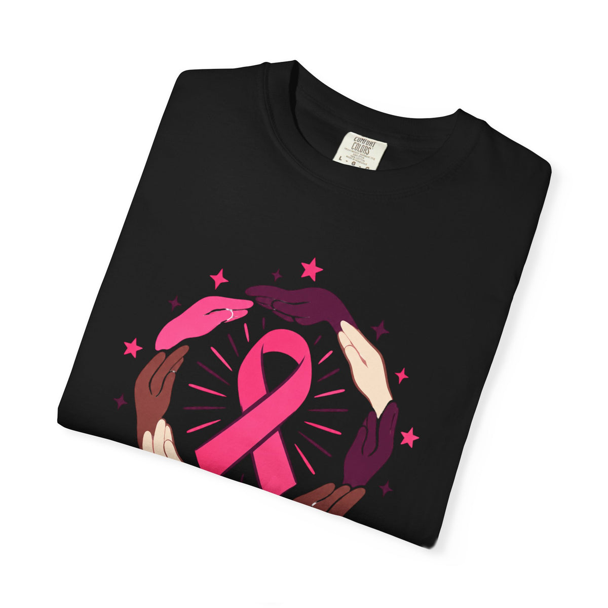 No One Fights Alone Breast Cancer Awareness Tee