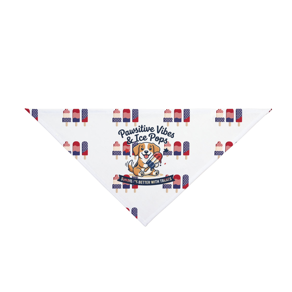 Pawsitive Vibes Pet Bandana — Patriotic Ice Pops