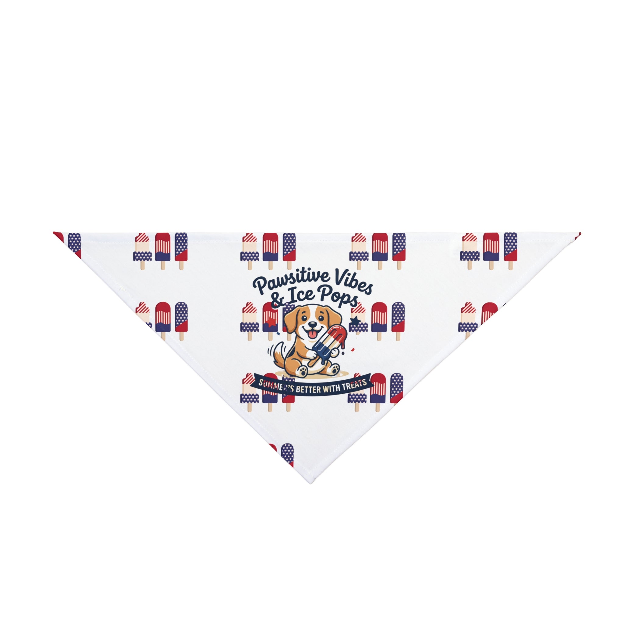 Pawsitive Vibes Pet Bandana — Patriotic Ice Pops
