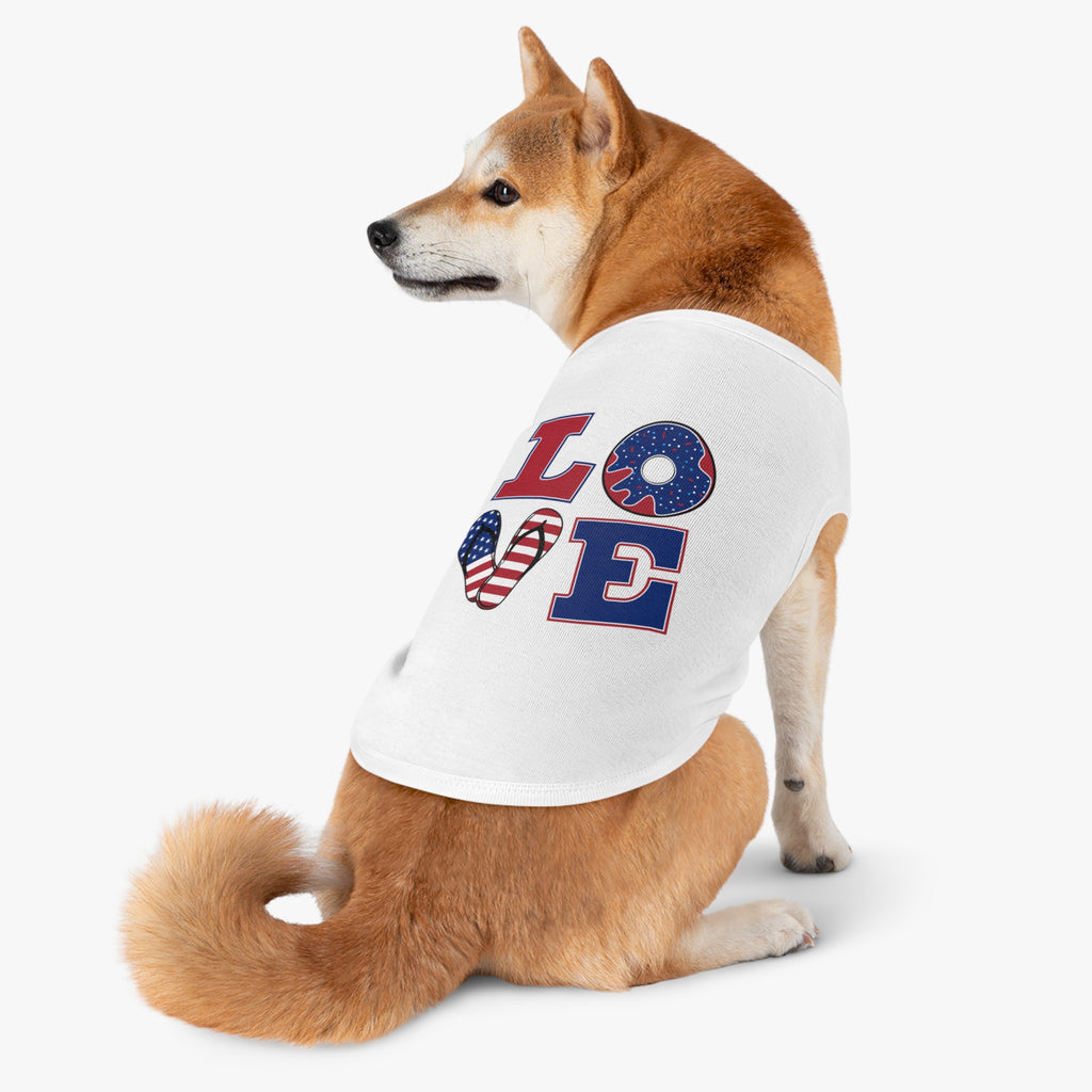 4th of July Love Pet Tank Top