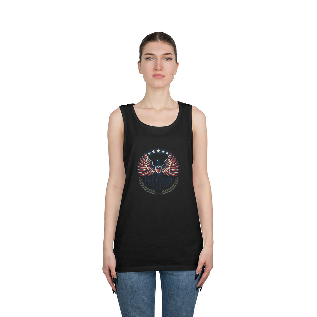 Freedom Eagle Tank Top — Patriotic Fireworks Graphic