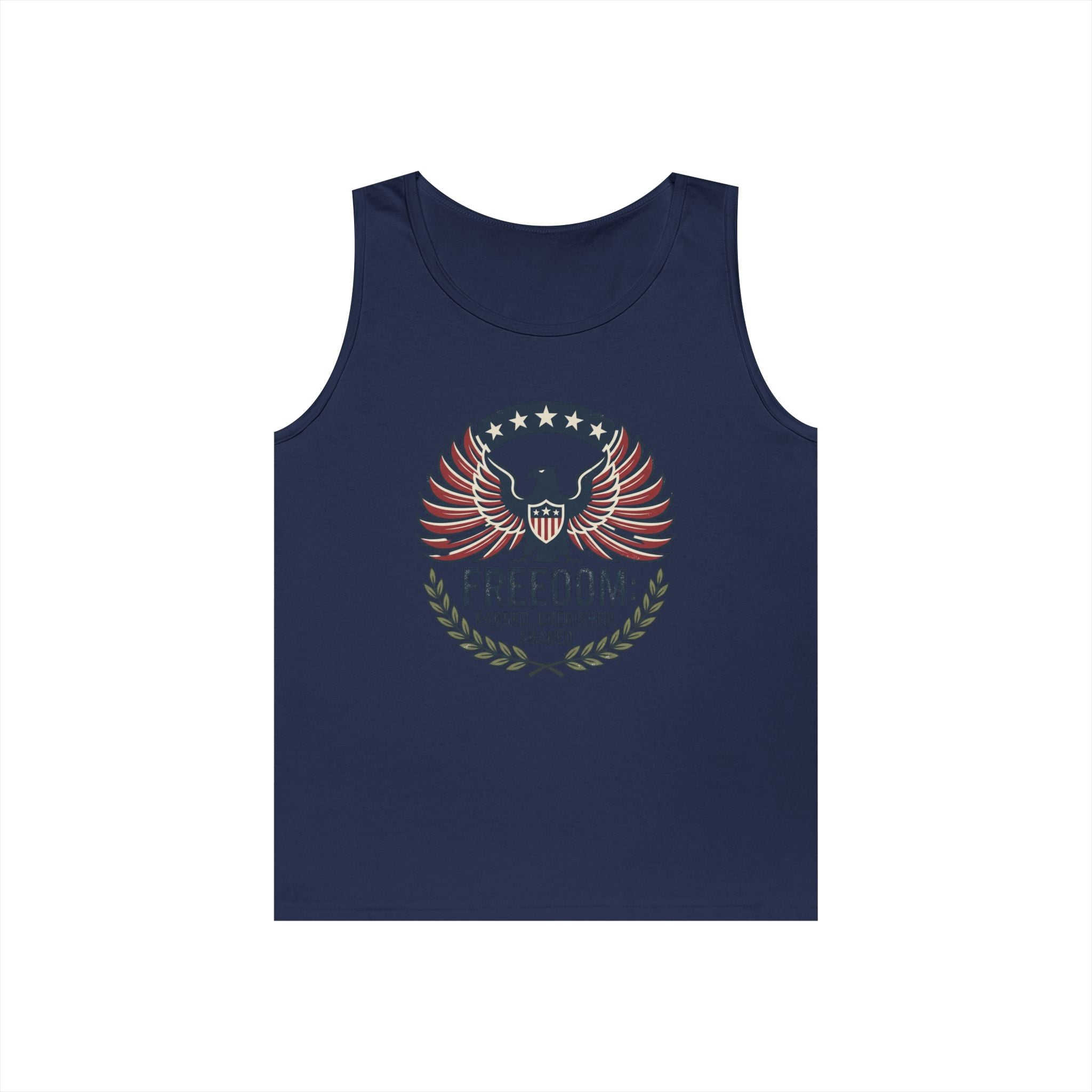 Freedom Eagle Tank Top — Patriotic Fireworks Graphic