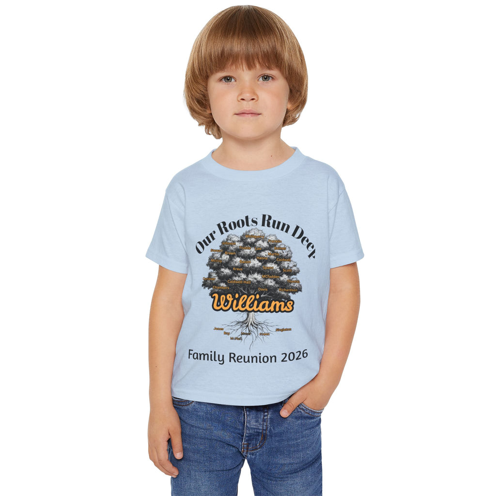 Toddler T-Shirt — 'Our Roots Run Deep' Family Reunion 2026 (Williams)