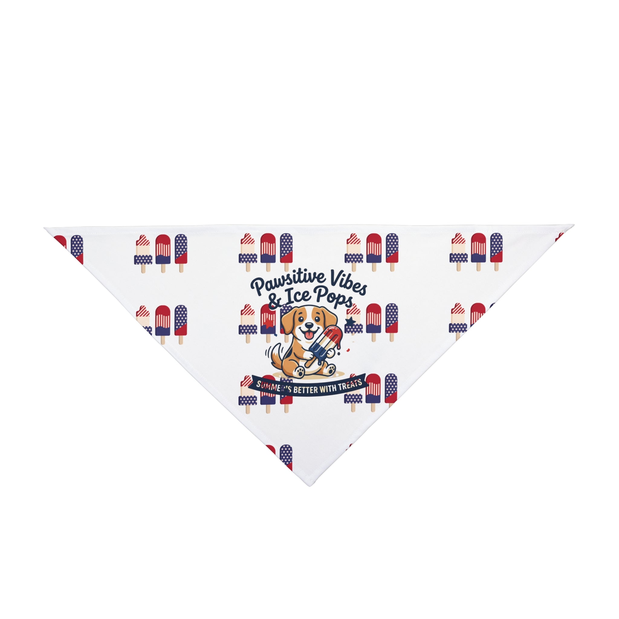 Pawsitive Vibes Pet Bandana — Patriotic Ice Pops