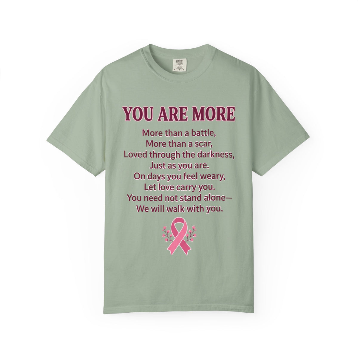 Pink Ribbon Poem T-Shirt | Breast Cancer Awareness & Hope