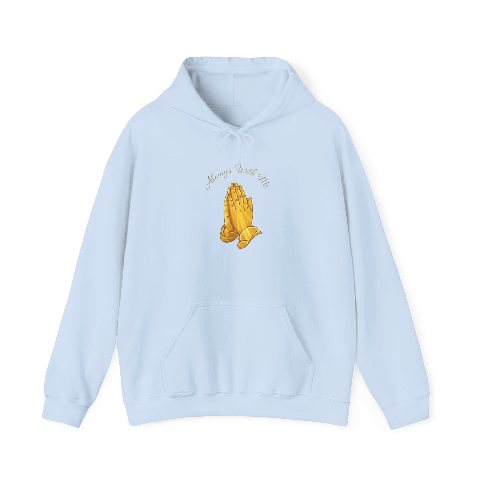 "Always With Me" Golden Praying Hands Hoodie