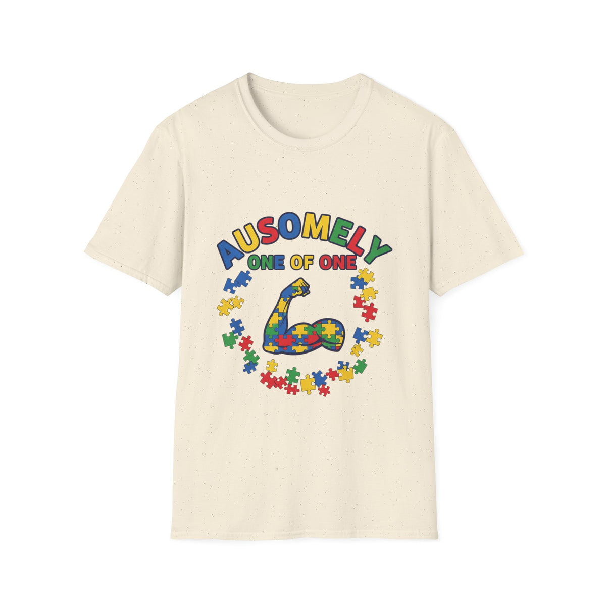 T-Shirt — “Ausomely One of One” Colorful Autism Awareness Tee