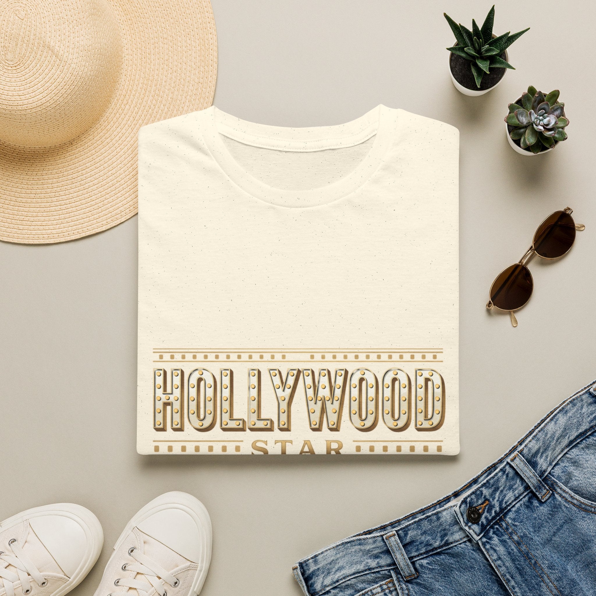 Hollywood Star Vintage Marquee T-Shirt — Retro Movie Sign Graphic Tee
