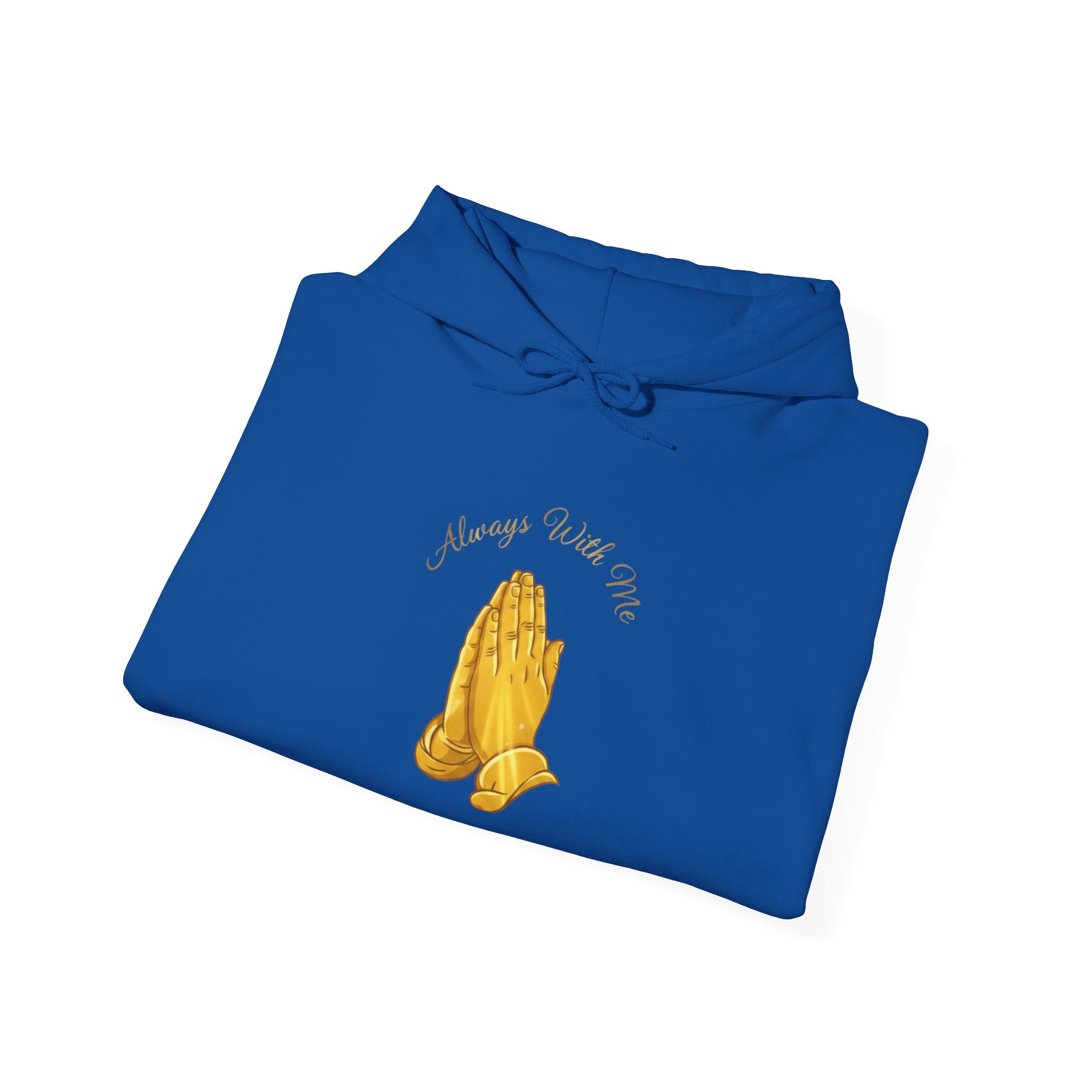 "Always With Me" Golden Praying Hands Hoodie