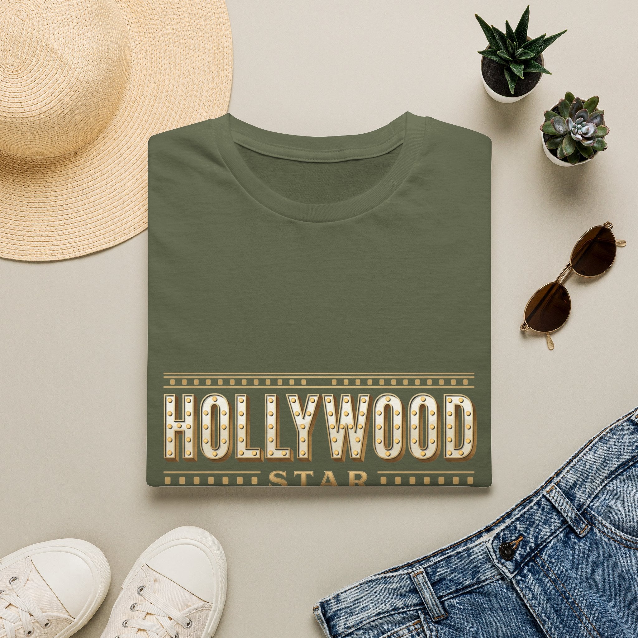Hollywood Star Vintage Marquee T-Shirt — Retro Movie Sign Graphic Tee