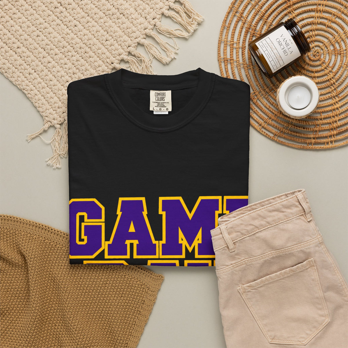 Game Day Football Shirt – Purple & Gold