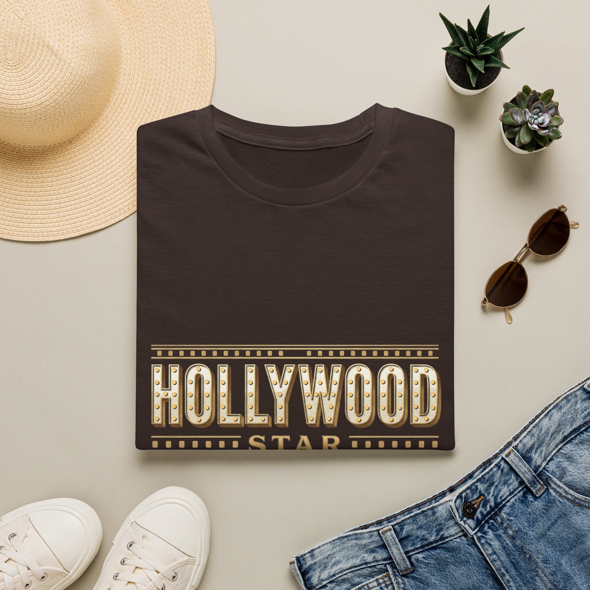 Hollywood Star Vintage Marquee T-Shirt — Retro Movie Sign Graphic Tee