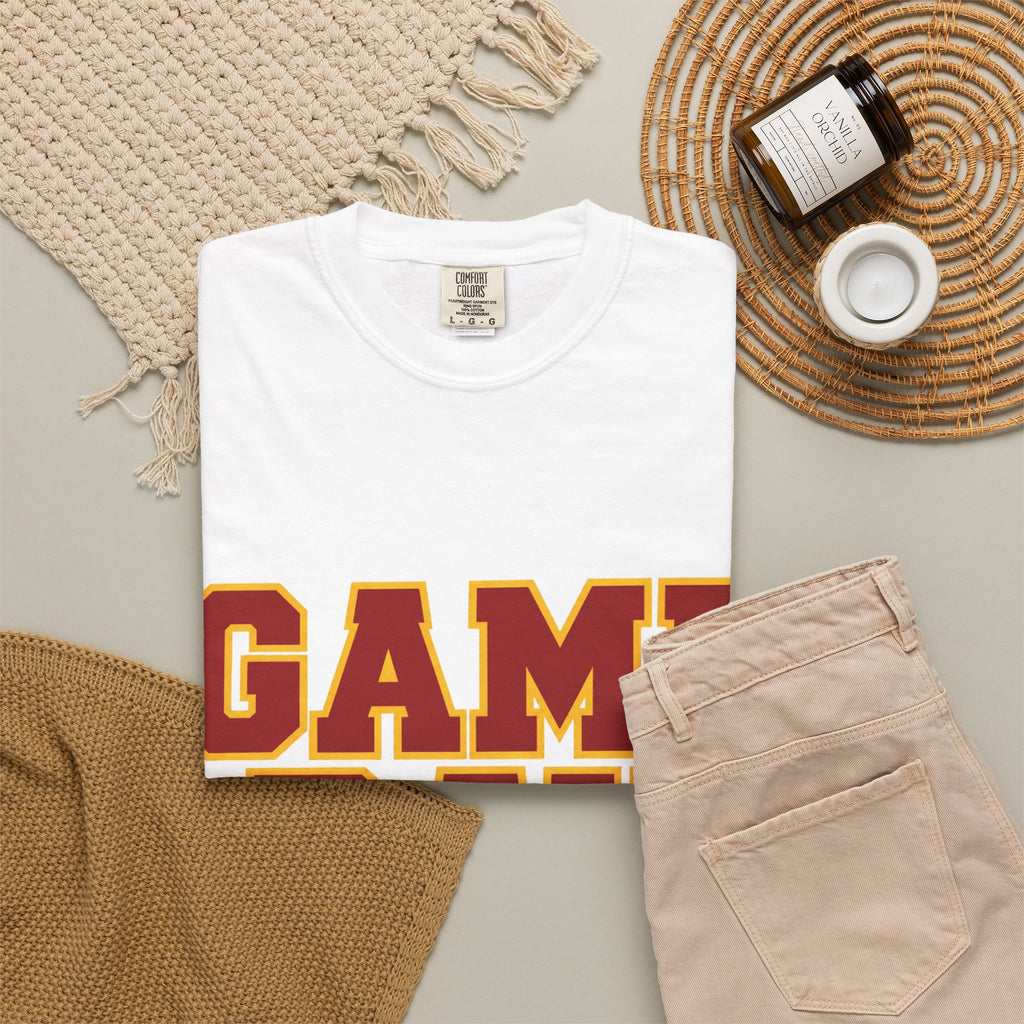 Game Day Football Shirt – Red & Gold
