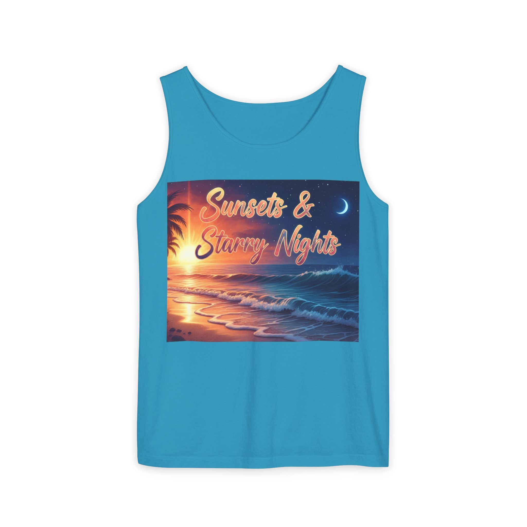 Sunsets & Starry Nights Unisex Tank Top — Beach Graphic Tee
