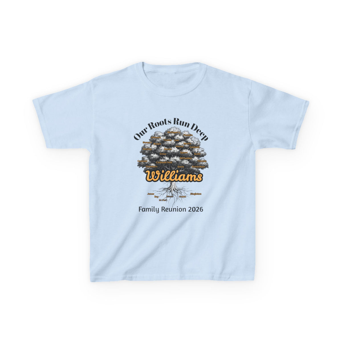 Kids T-Shirt — Family Reunion 2026 (Williams)- Regular no name on back