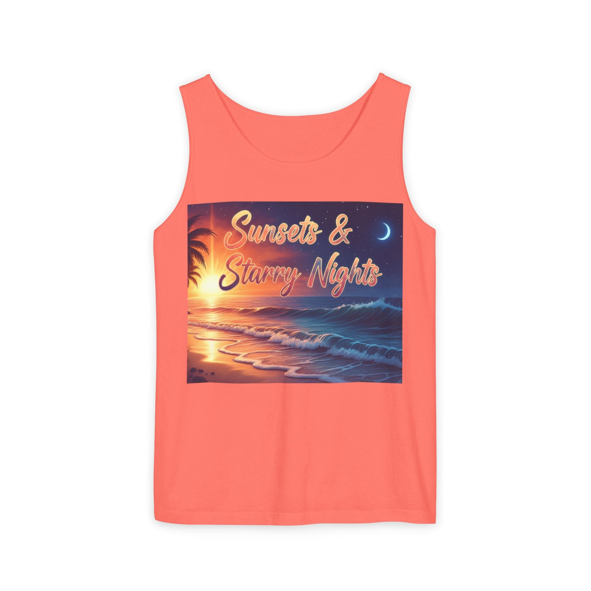 Sunsets & Starry Nights Unisex Tank Top — Beach Graphic Tee