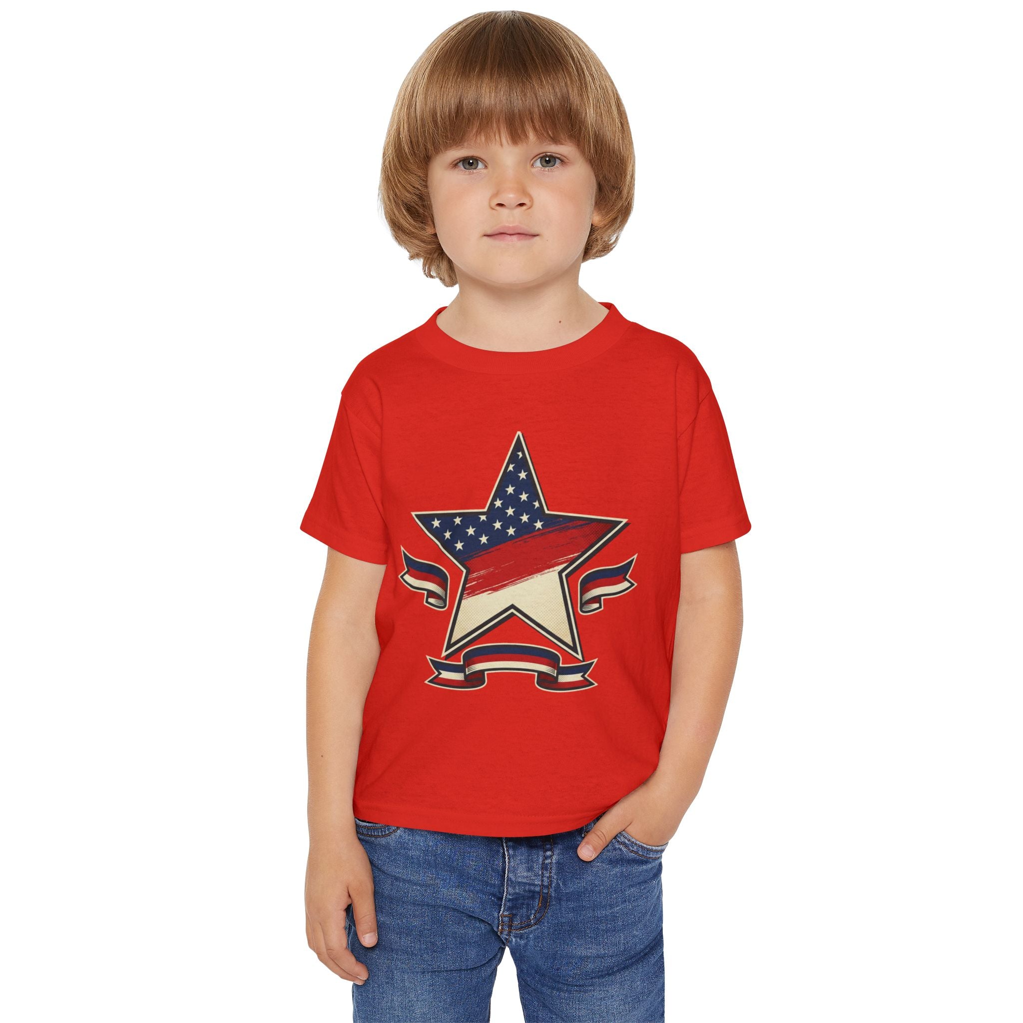 4th of July Toddler T-Shirt — American Flag Star