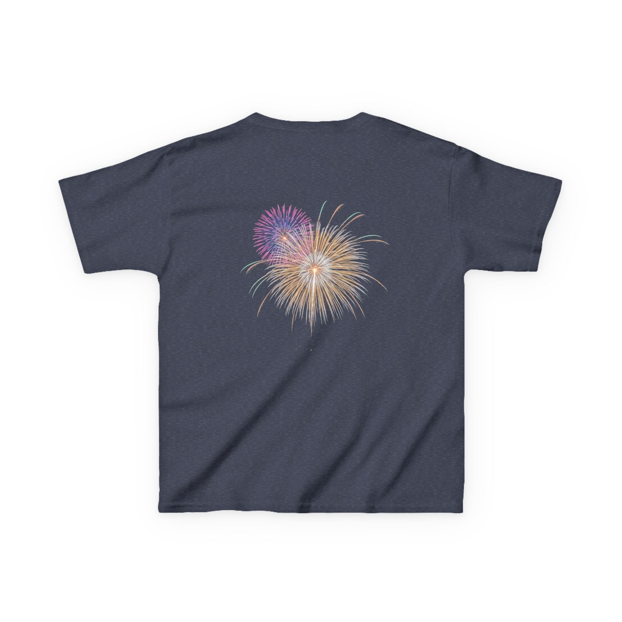 Kids Tee — 4th of July Fireworks American Flag Design
