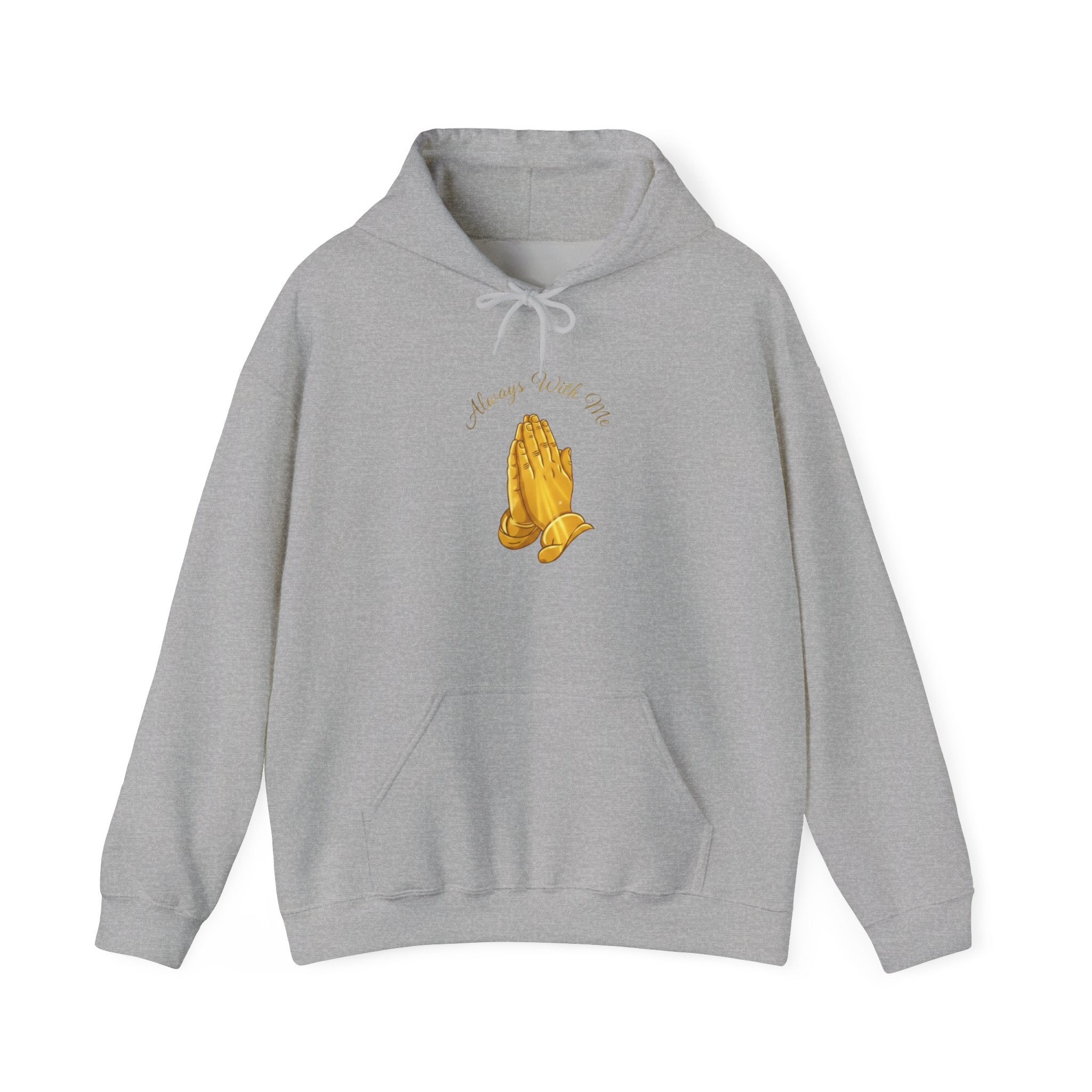 "Always With Me" Golden Praying Hands Hoodie