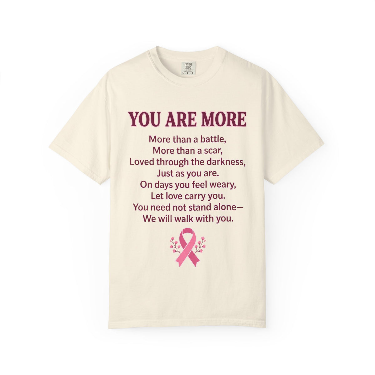 Pink Ribbon Poem T-Shirt | Breast Cancer Awareness & Hope