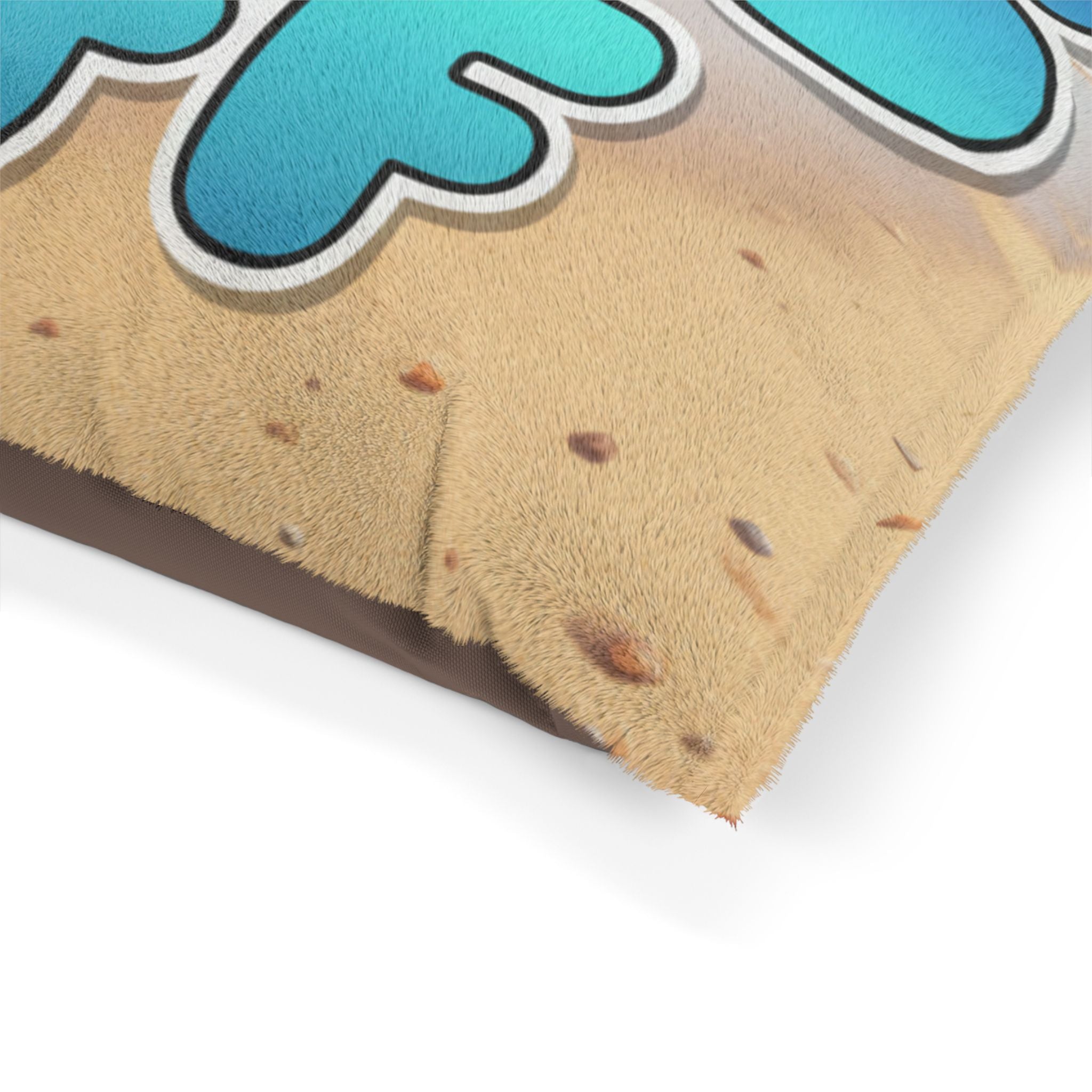Paws Off Beach Pet Bed — Funny Sand & Ocean Pet Bed