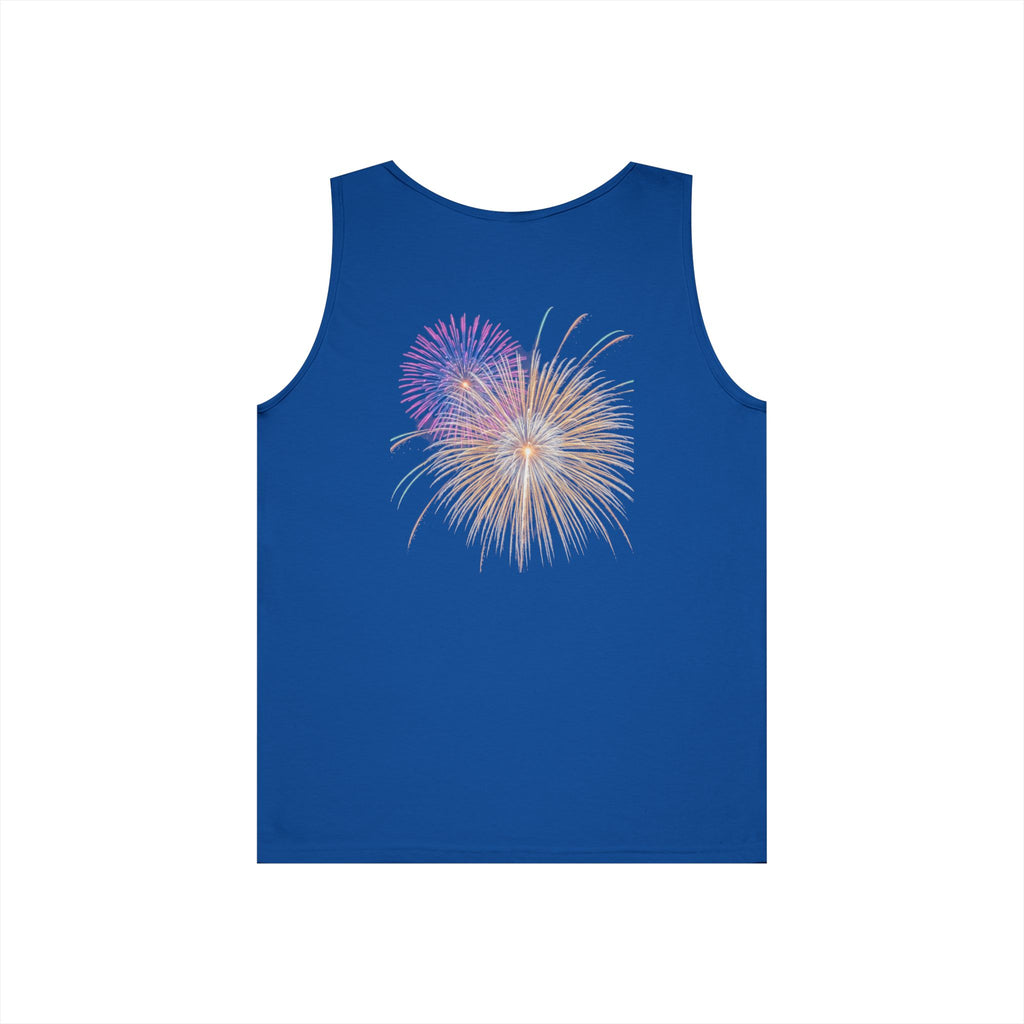 Freedom Eagle Tank Top — Patriotic Fireworks Graphic