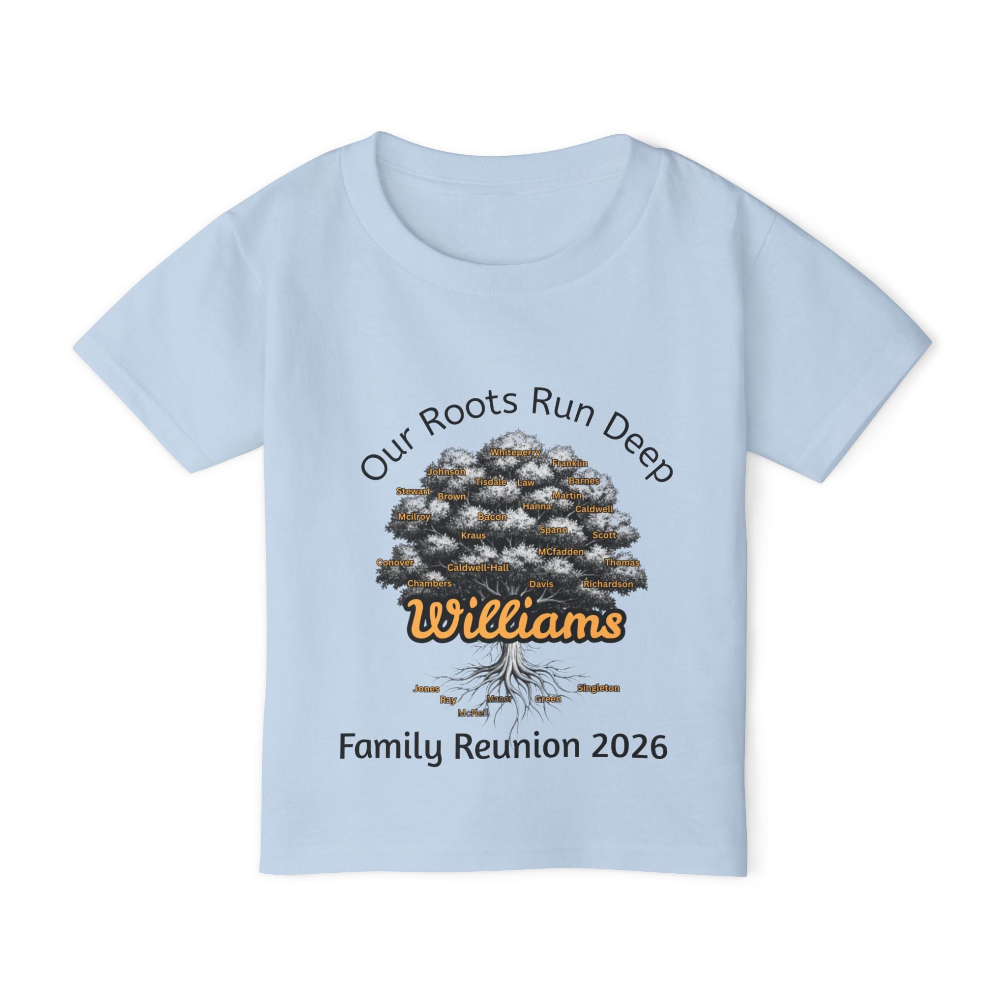 Toddler T-Shirt — 'Our Roots Run Deep' Family Reunion 2026 (Williams)