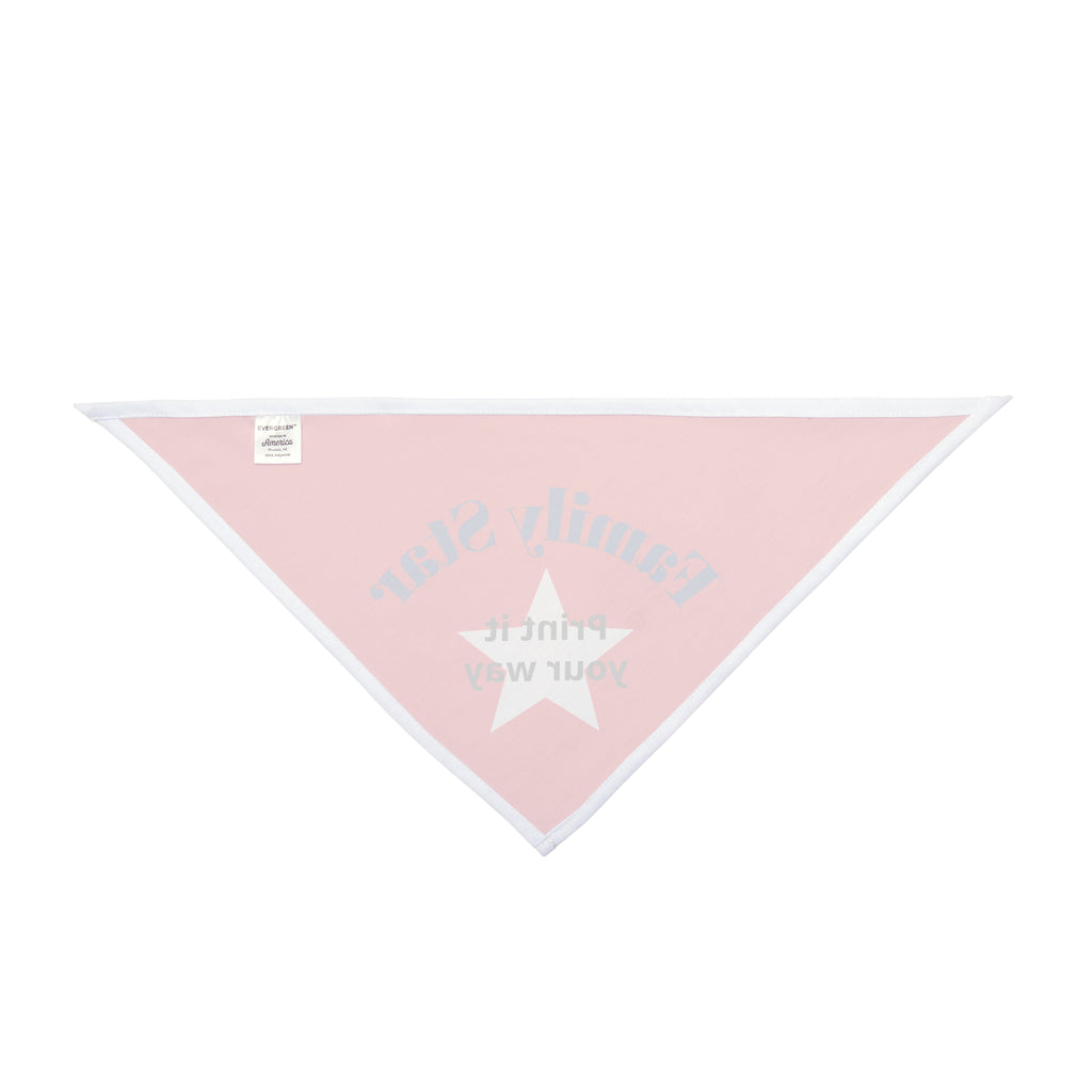 Family Star Red Pet Bandana with White Star