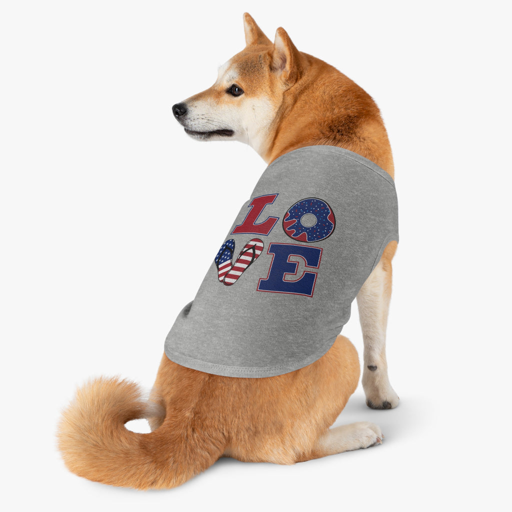 4th of July Love Pet Tank Top