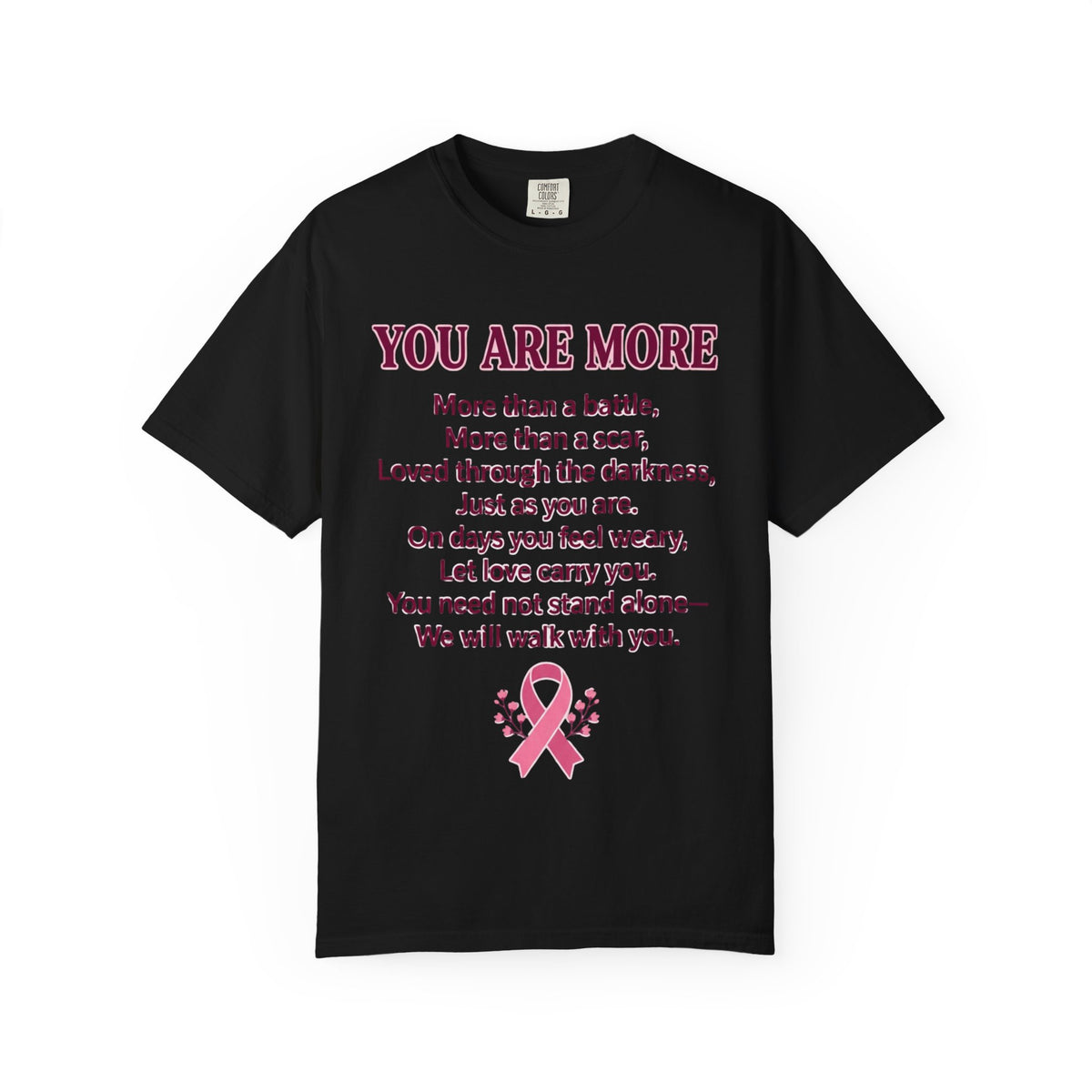 Pink Ribbon Poem T-Shirt | Breast Cancer Awareness & Hope