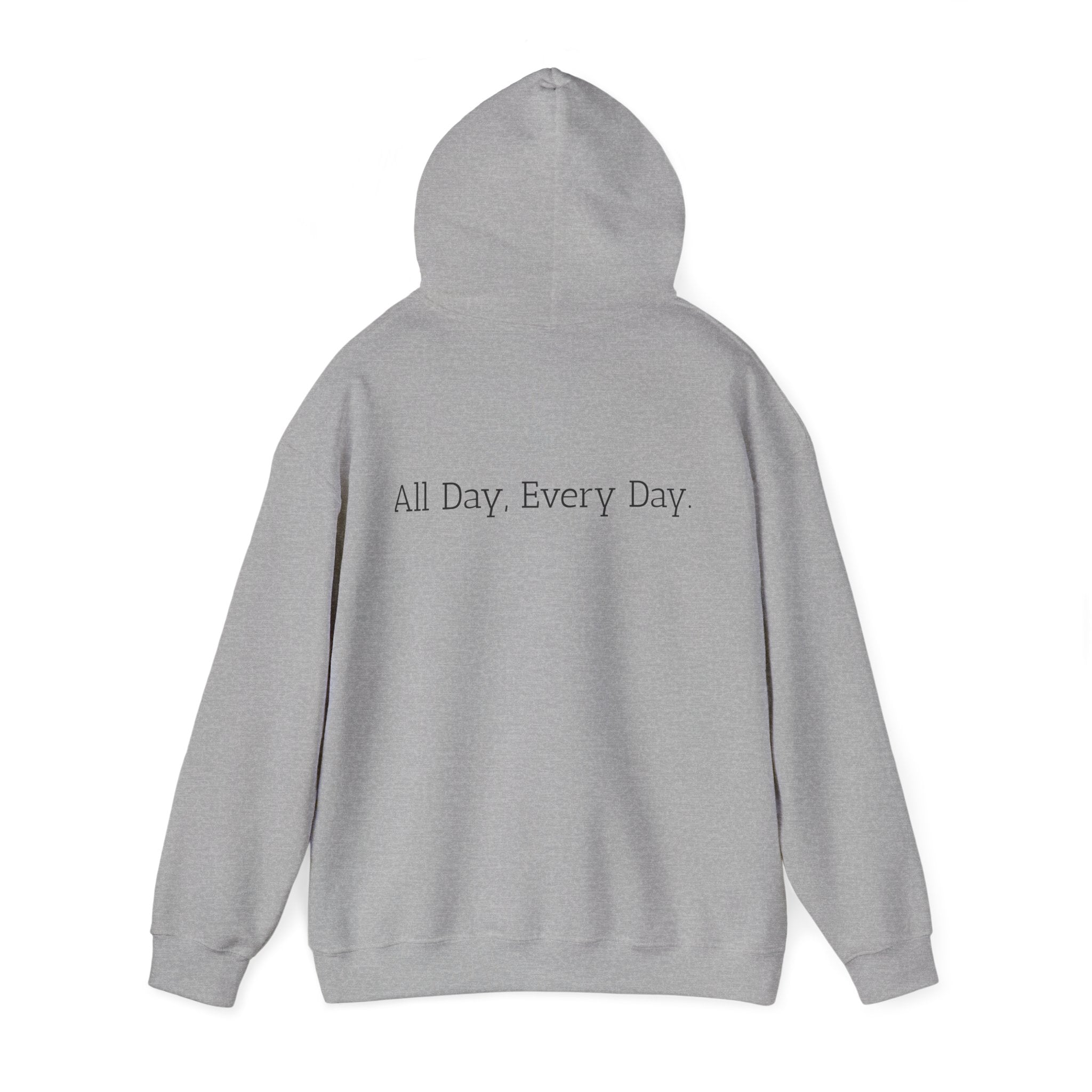 God's Problem Hoodie — "God's Problem" Front, "All Day, Every Day." Back | Minimal Faith Statement Sweatshirt