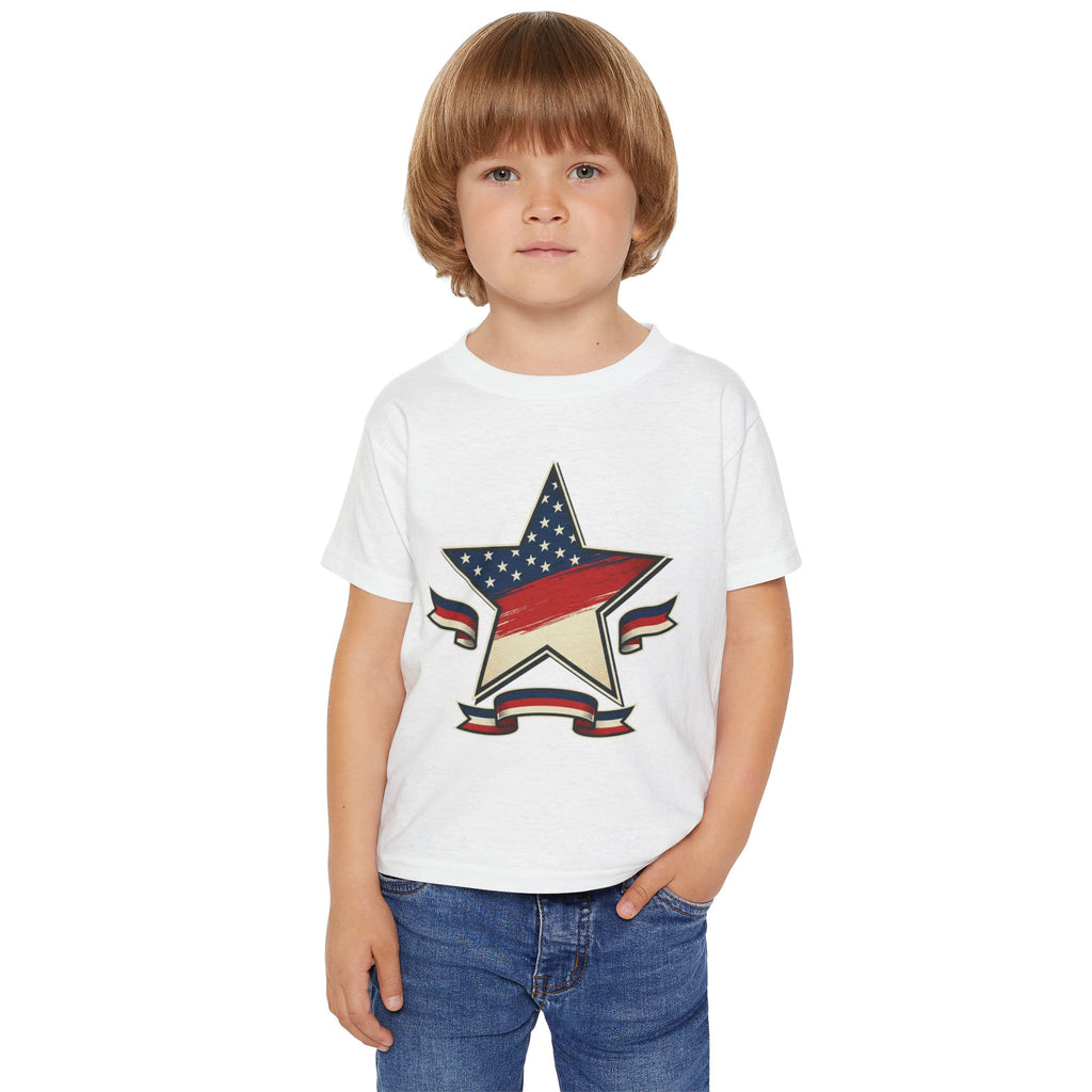 4th of July Toddler T-Shirt — American Flag Star
