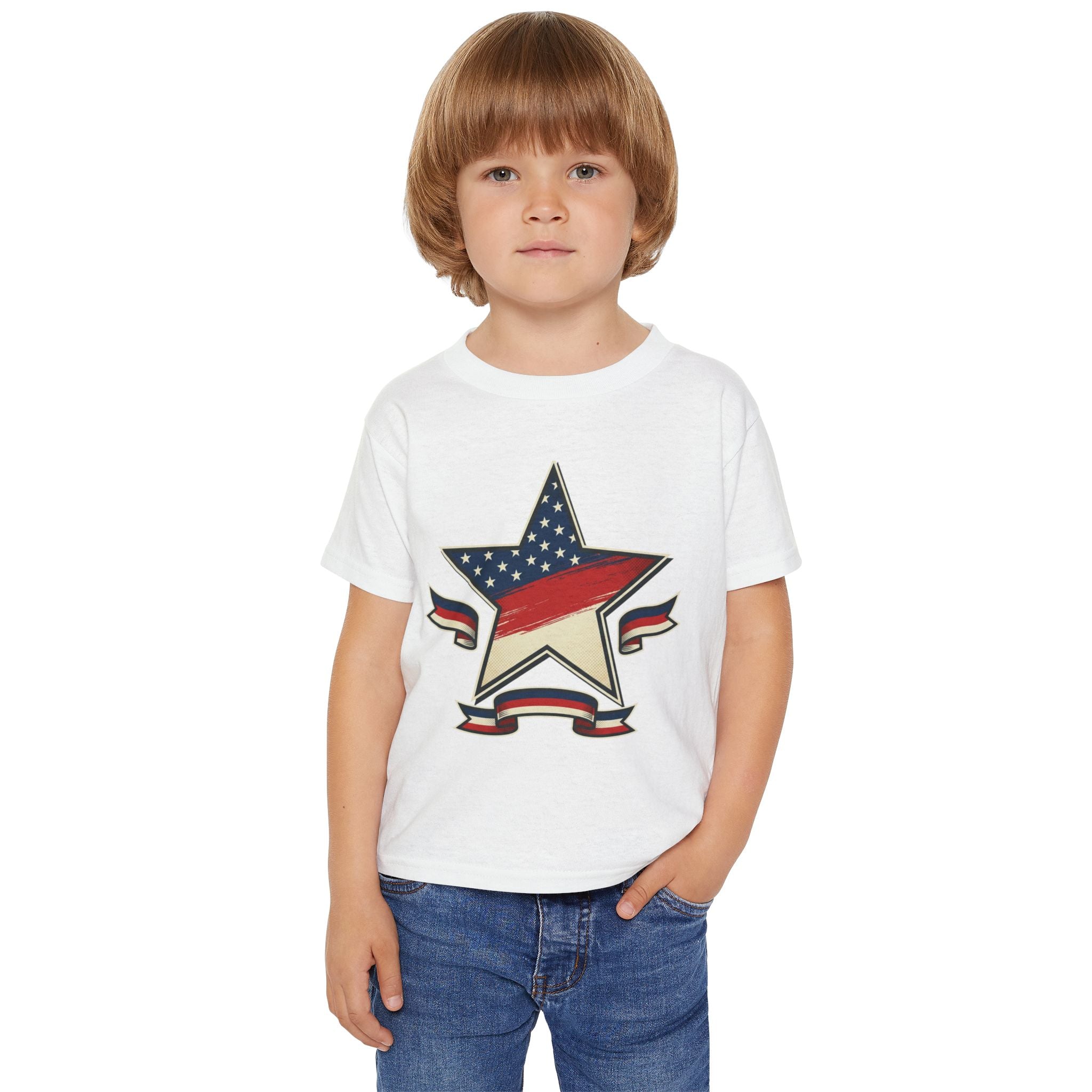 4th of July Toddler T-Shirt — American Flag Star