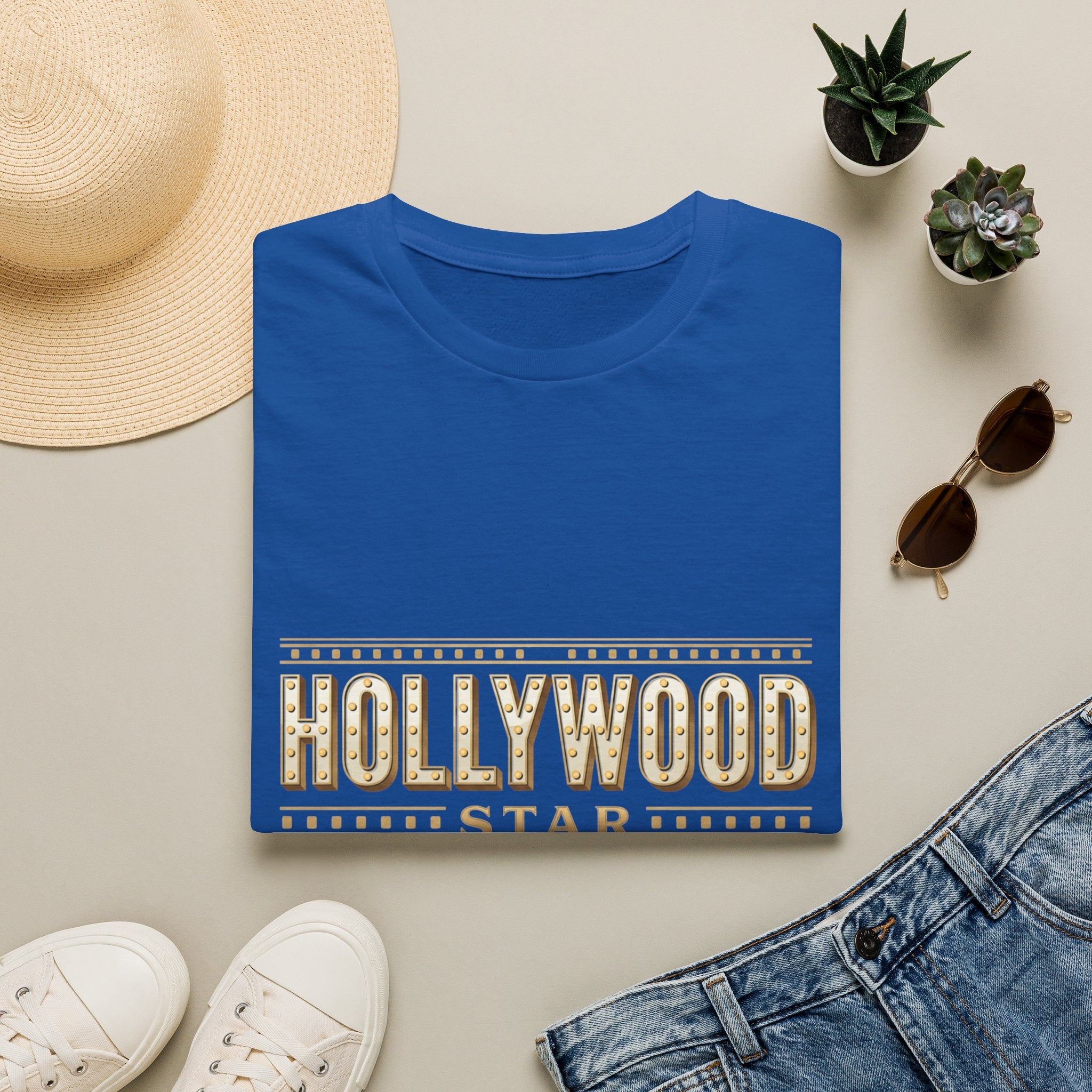 Hollywood Star Vintage Marquee T-Shirt — Retro Movie Sign Graphic Tee