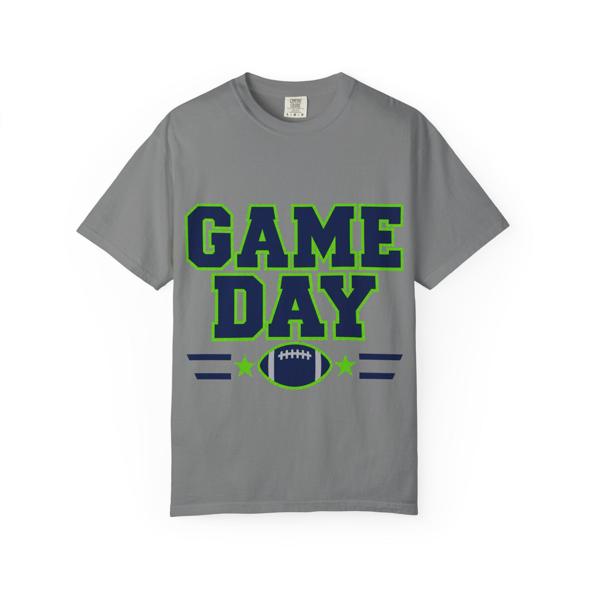 Game Day Football Shirt – Navy, Green & Silver