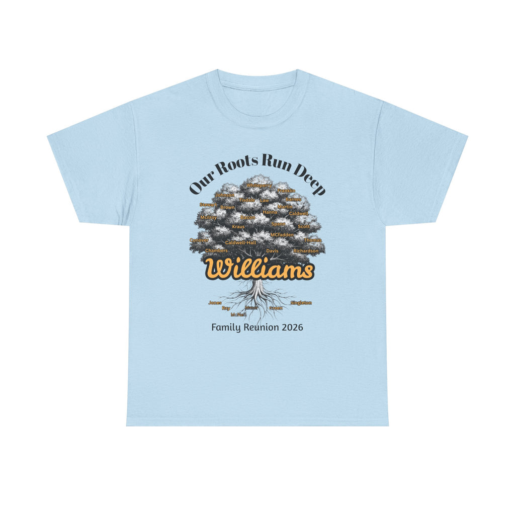 Unisex Adult Family Reunion Shirt — Williams 2026 - PERSONALIZE WITH NAME