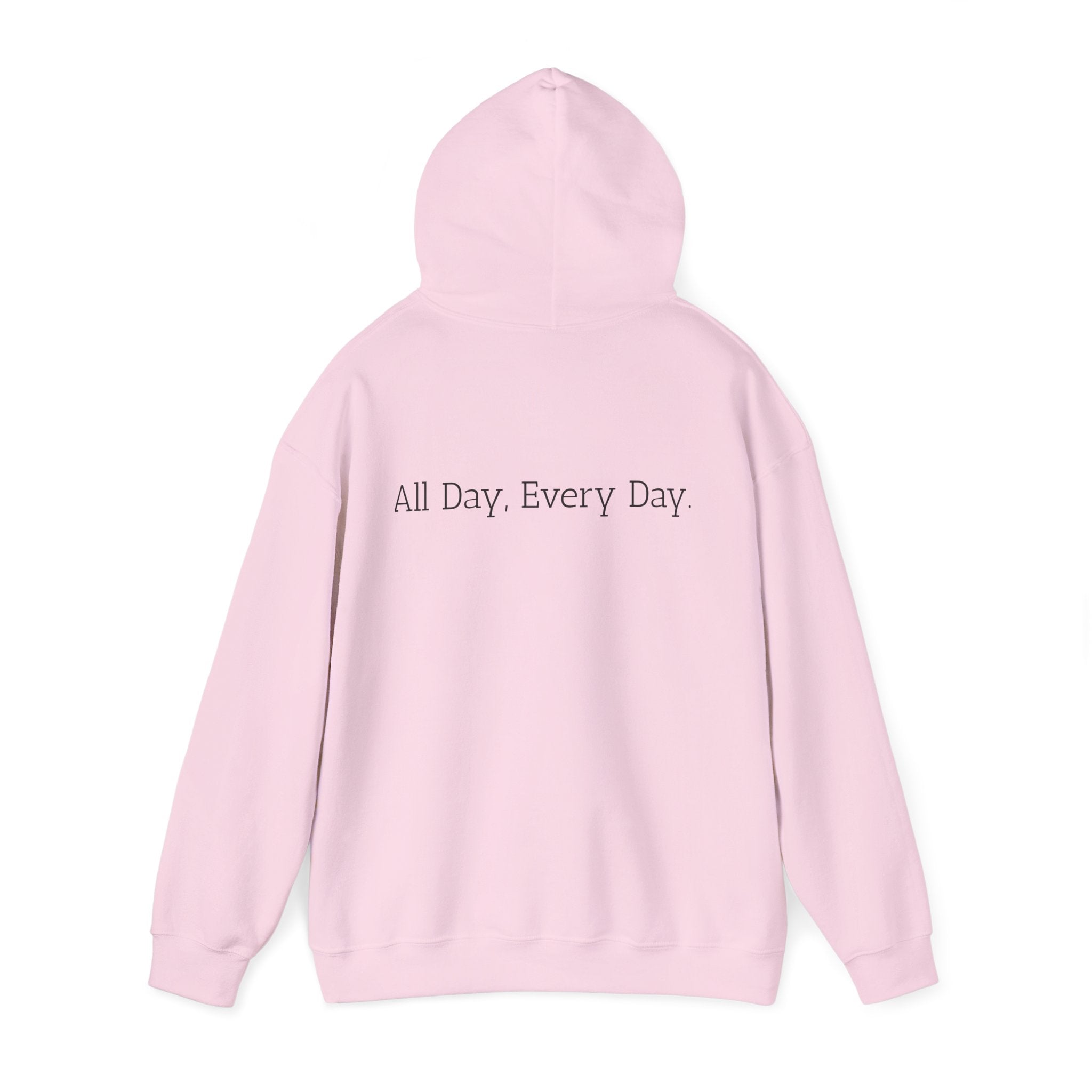 God's Problem Hoodie — "God's Problem" Front, "All Day, Every Day." Back | Minimal Faith Statement Sweatshirt