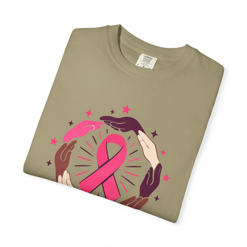 No One Fights Alone Breast Cancer Awareness Tee