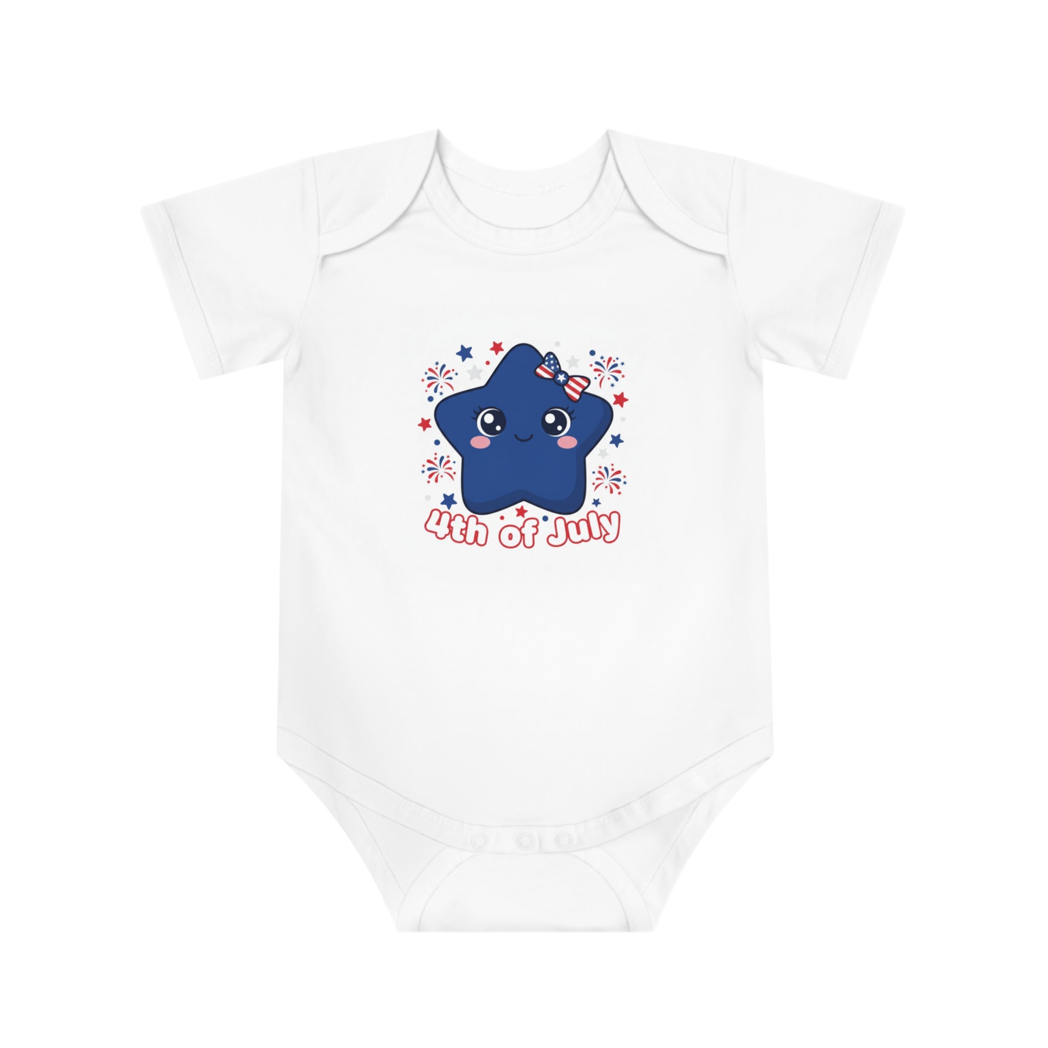 4th of July Baby Bodysuit — Kawaii Star Patriotic Infant One-Piece