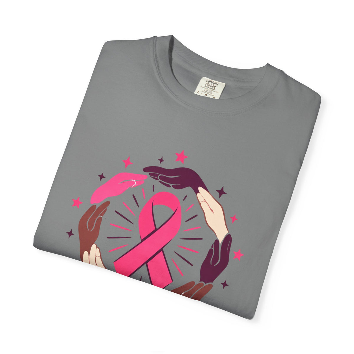No One Fights Alone Breast Cancer Awareness Tee