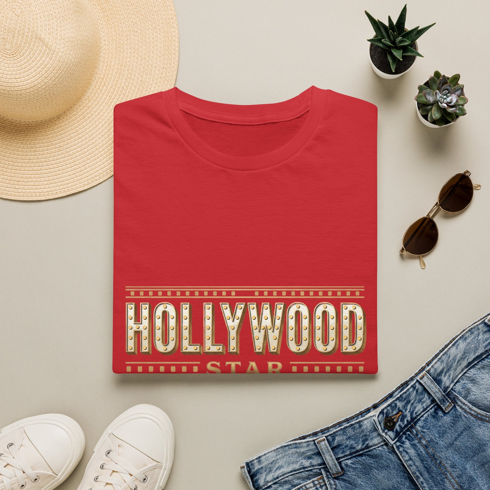 Hollywood Star Vintage Marquee T-Shirt — Retro Movie Sign Graphic Tee