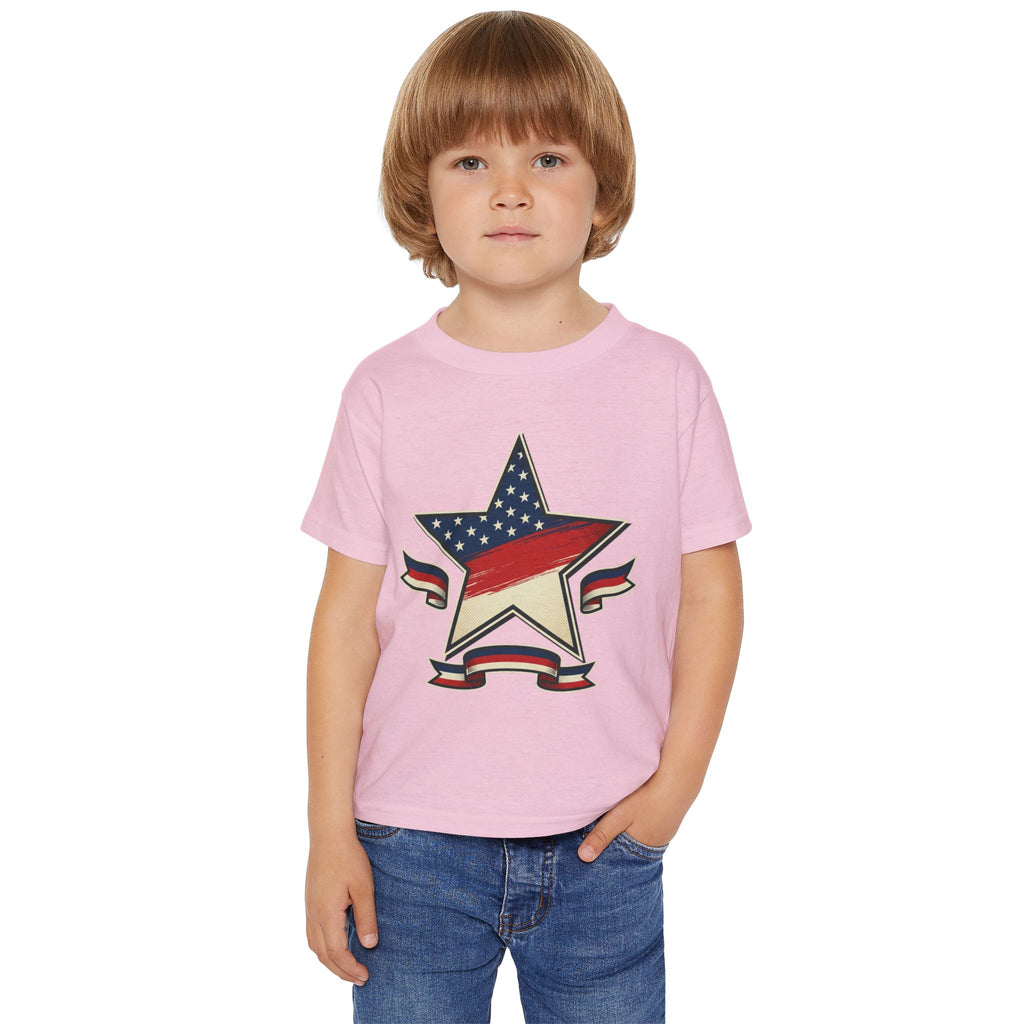 4th of July Toddler T-Shirt — American Flag Star