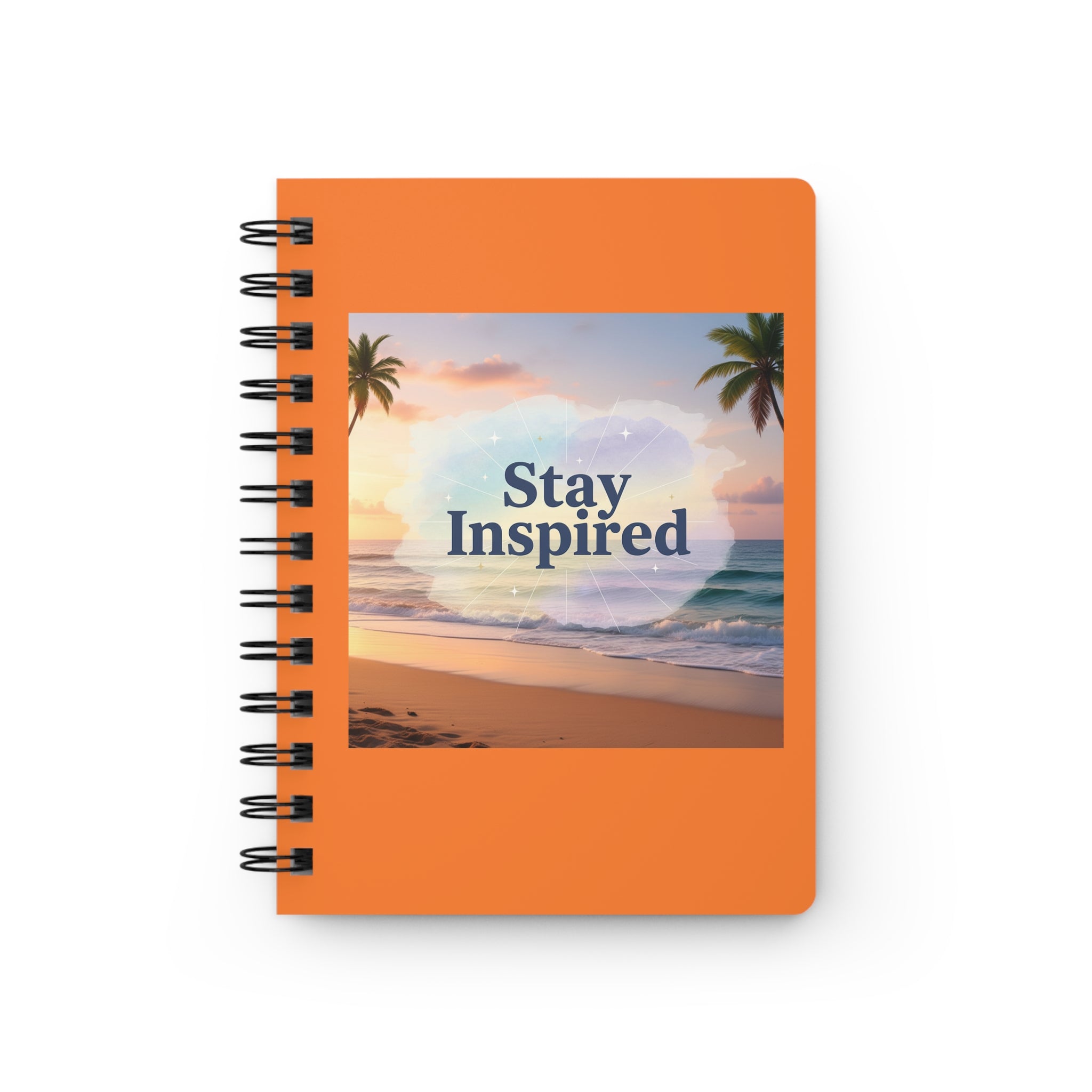 Stay Inspired Beach Spiral Notebook | Family Star (corral)
