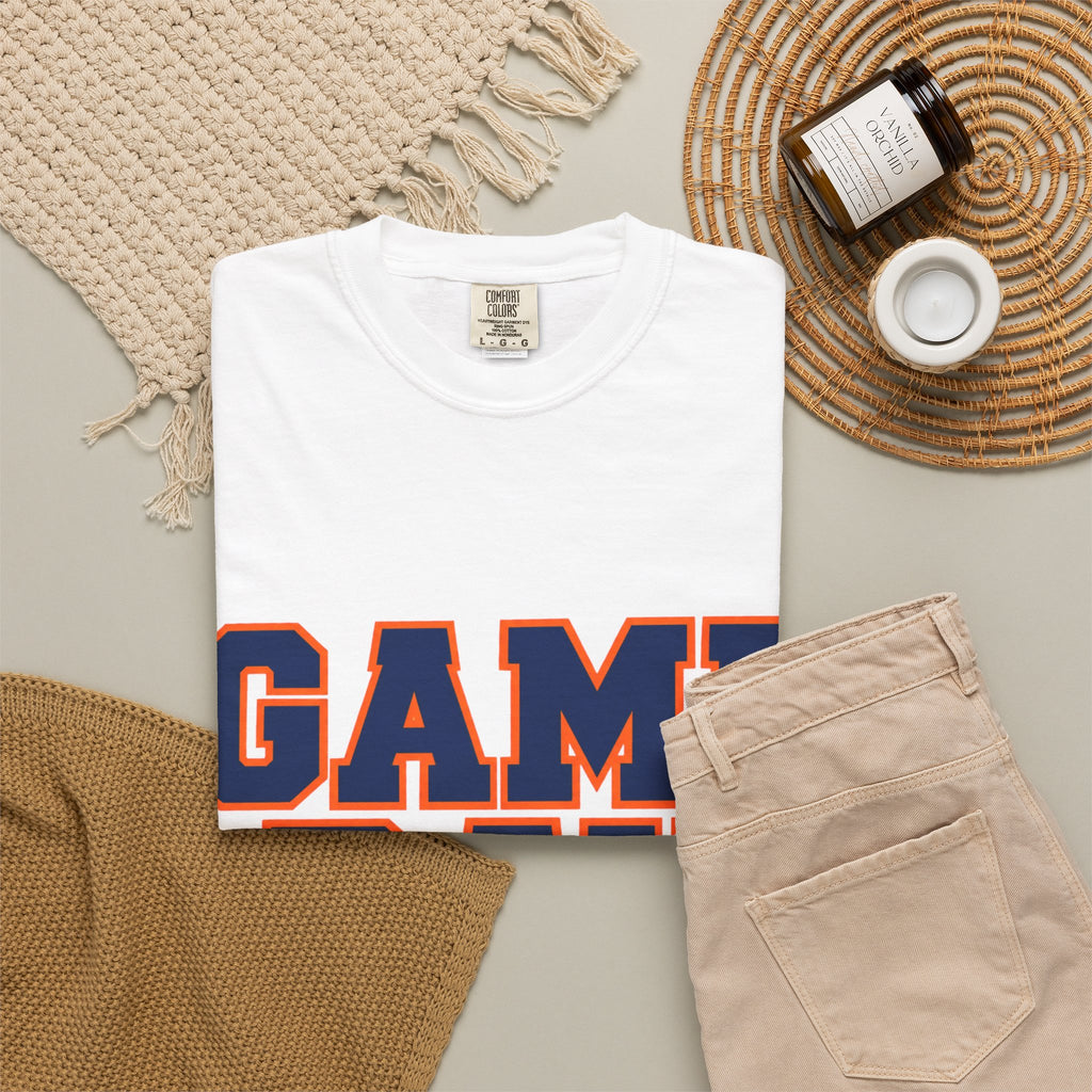 Game Day Football Shirt – Orange & Blue