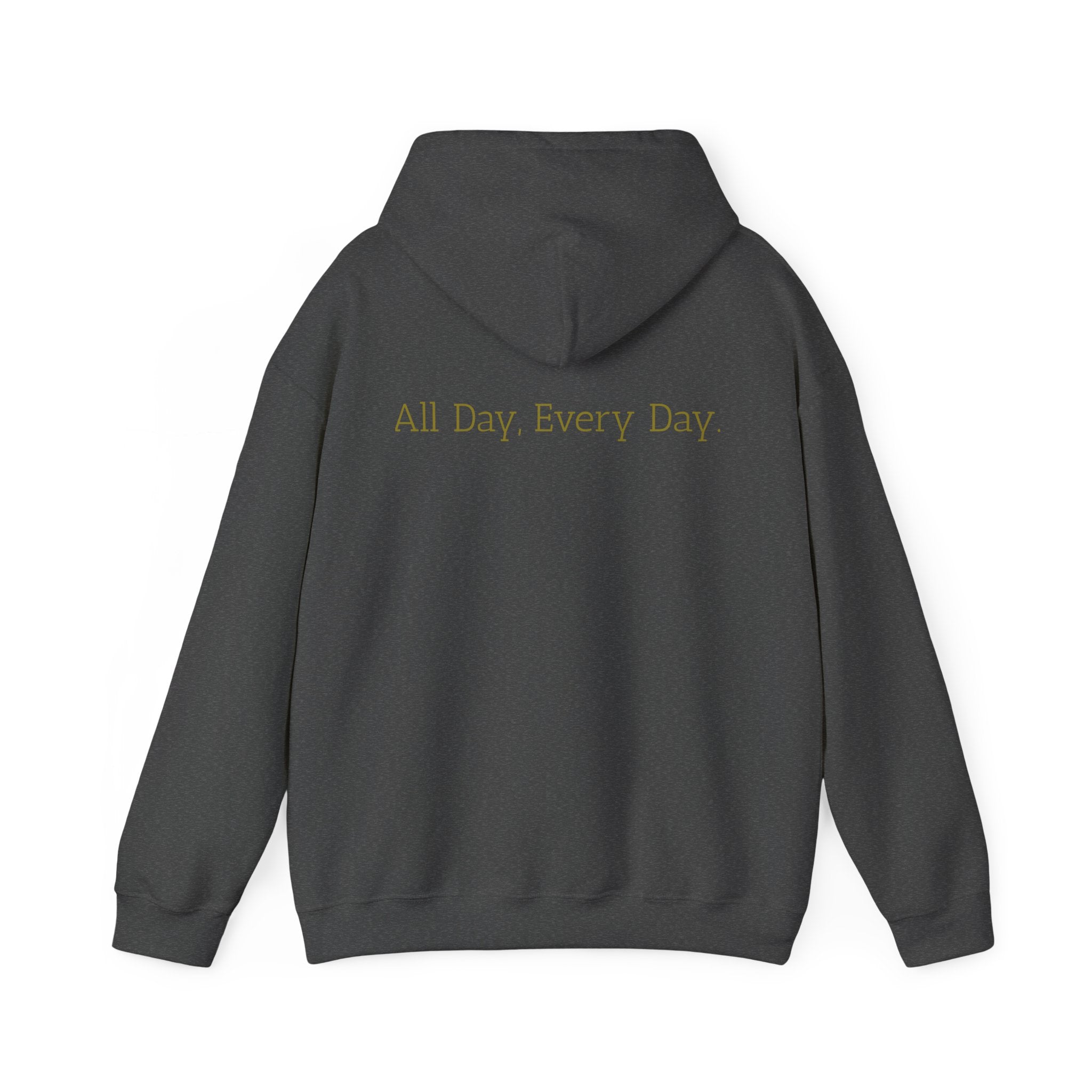 God's Problem Hoodie — "God's Problem" Front, "All Day, Every Day." Back | Minimal Faith Statement Sweatshirt